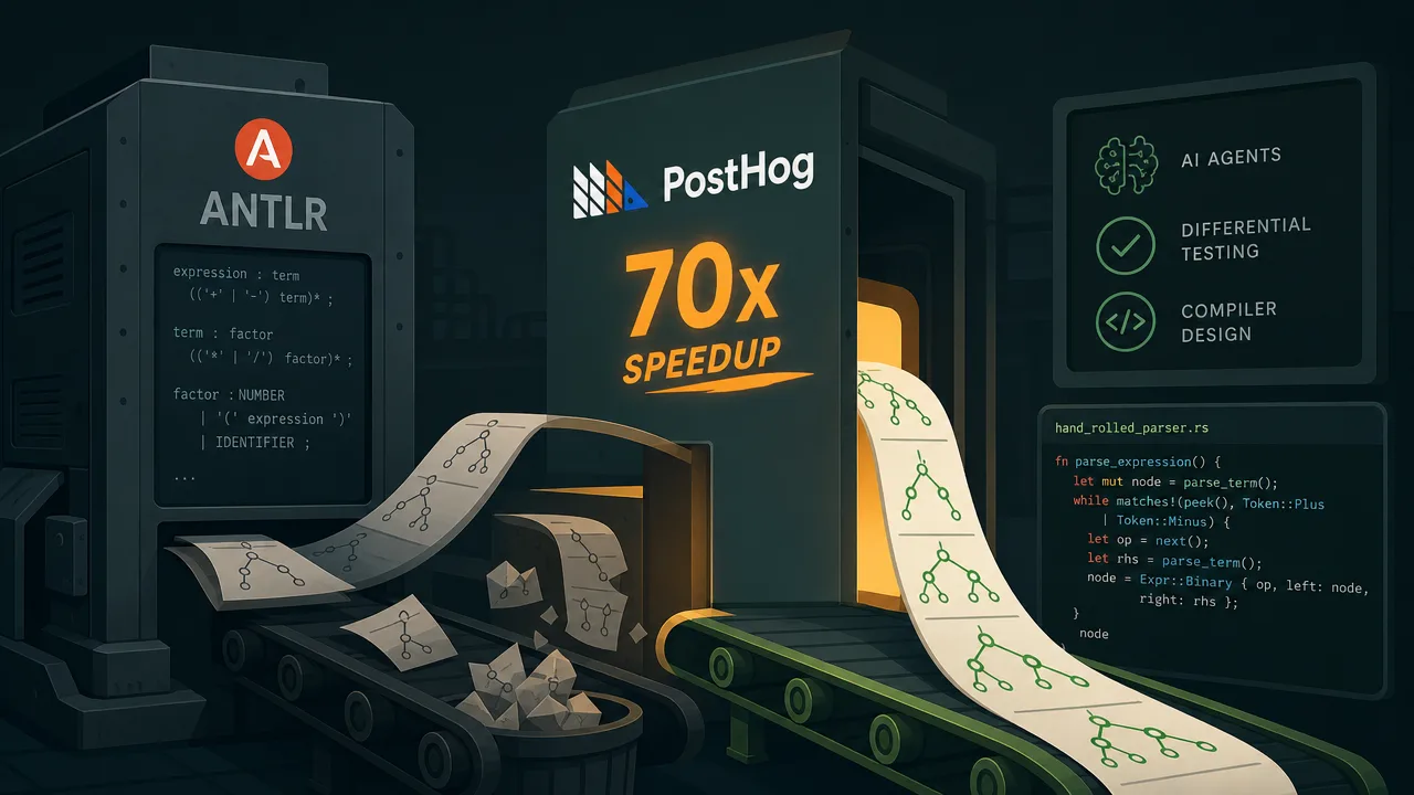 Ditching ANTLR: How PostHog Rebuilt Its SQL Parser for a 70x Speedup