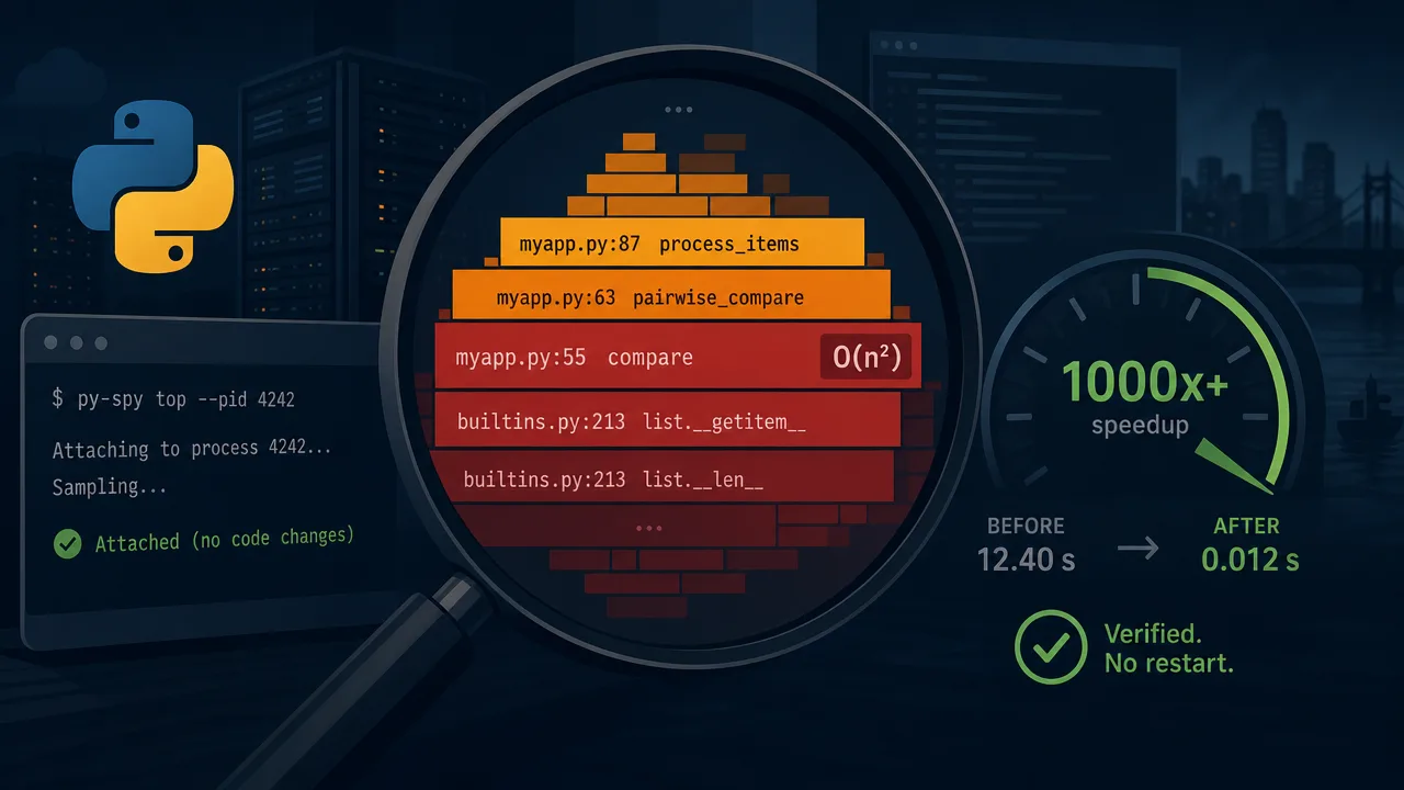 Profile and Fix a Slow Python Service Using py-spy Flame Graphs