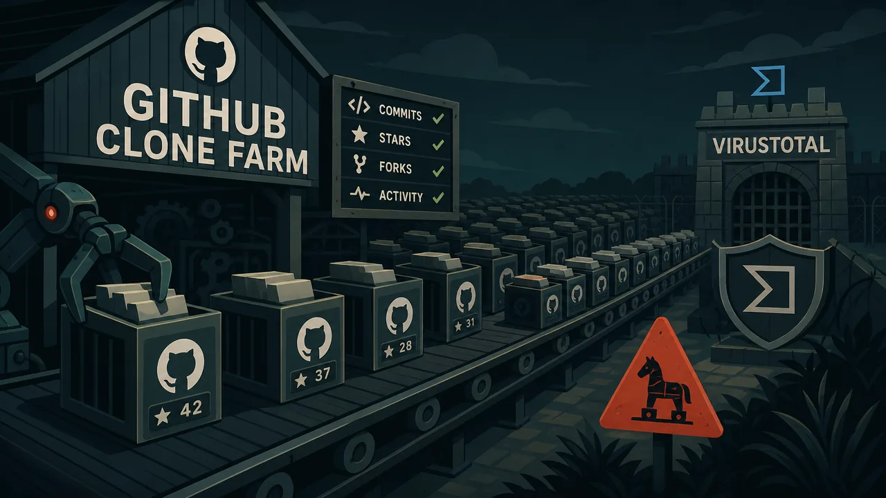 The GitHub Clone Farm That Beat VirusTotal