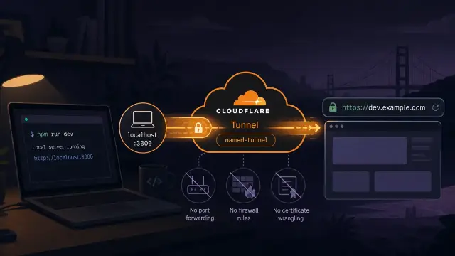 Give Your Local Dev Server a Stable Public HTTPS URL with Cloudflare Tunnel