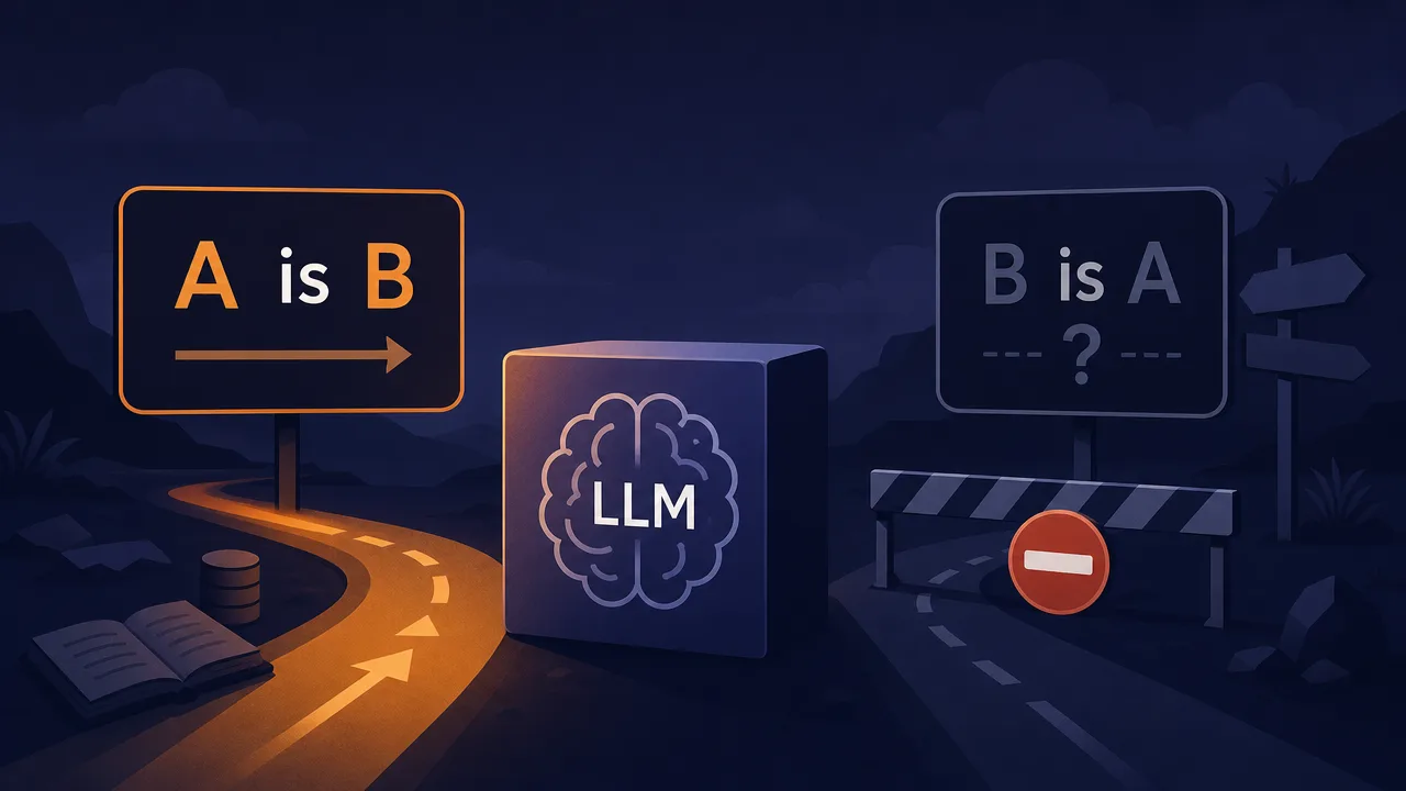 Why Large Language Models Fail to Learn Reversible Facts